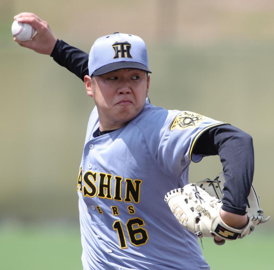 　６回無失点と好投を見せた西勇（撮影・坂部計介）