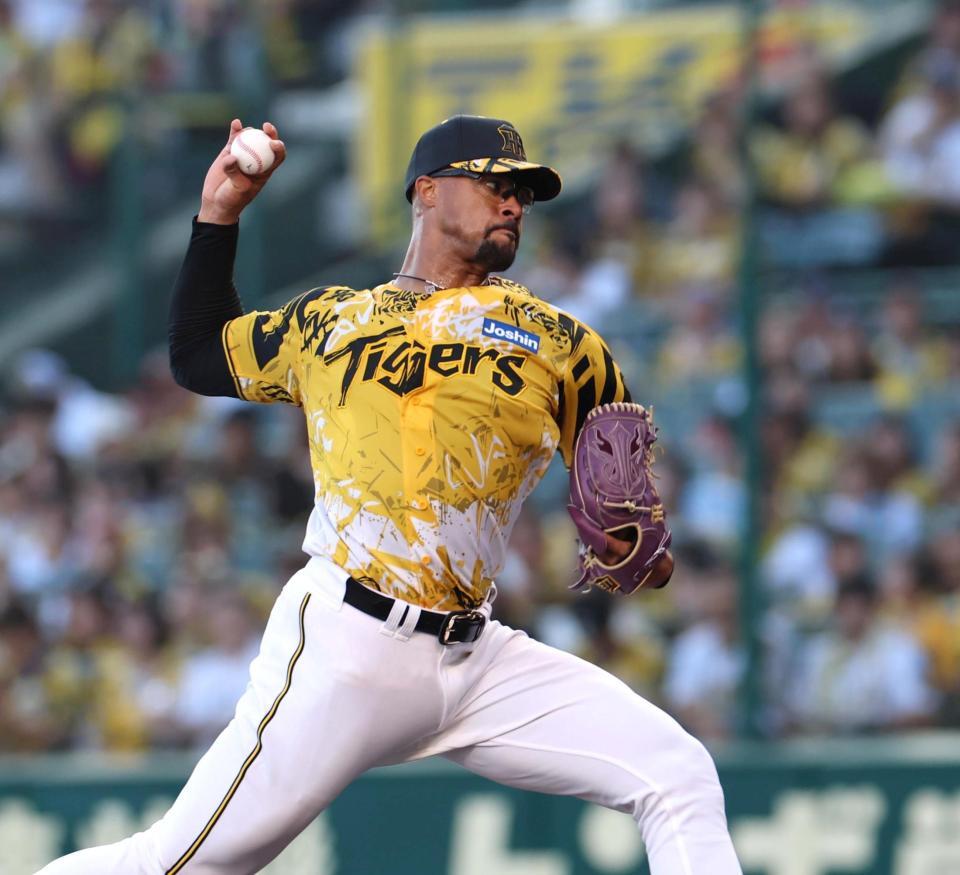 　先発し力投するデュプランティエ（撮影・北村雅宏）