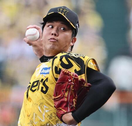 　先発し、投げ込む才木（撮影・田中太一）