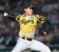 　９回、プロ初登板で力投する早川（撮影・田中太一）