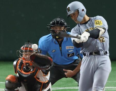 【写真】打球がマスク直撃の巨人・岸田を阪神・坂本が気遣う「人間性ほんま素晴らしすぎる」
