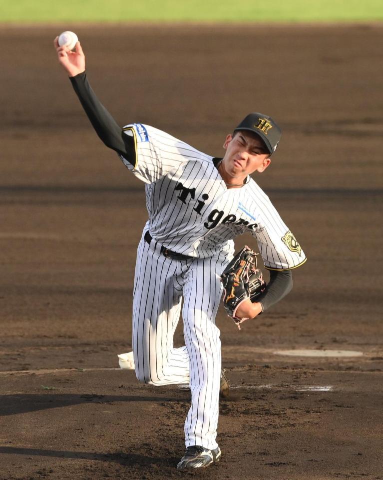 　力投する先発の今朝丸（撮影・西田忠信）