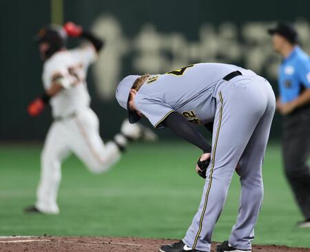 　７回、リチャードに３ランを許すネルソン（撮影・田中太一）