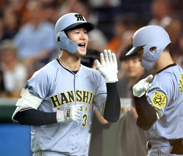 阪神・小幡 巨人戦最速勝ち越し弾！球団史上初球宴前に決定 V1号