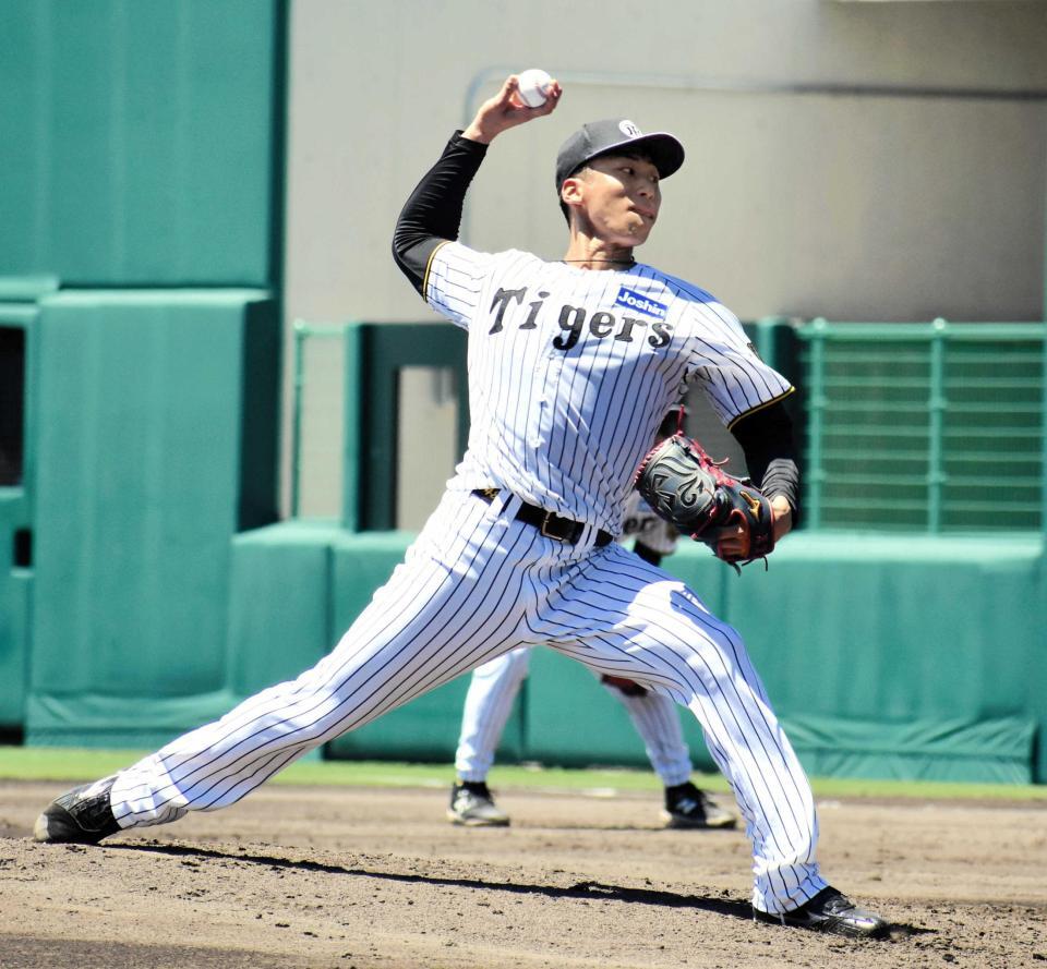 　紅白戦で先発し５回無失点に抑えた茨木