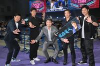 　スペシャルステージに登場した（左から）中日・松葉貴大、上林誠知、藤嶋健人、岡林勇希、清水達也（撮影・伊藤笙子）