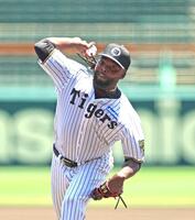 　シート打撃に登板するドリス（撮影・北村雅宏）