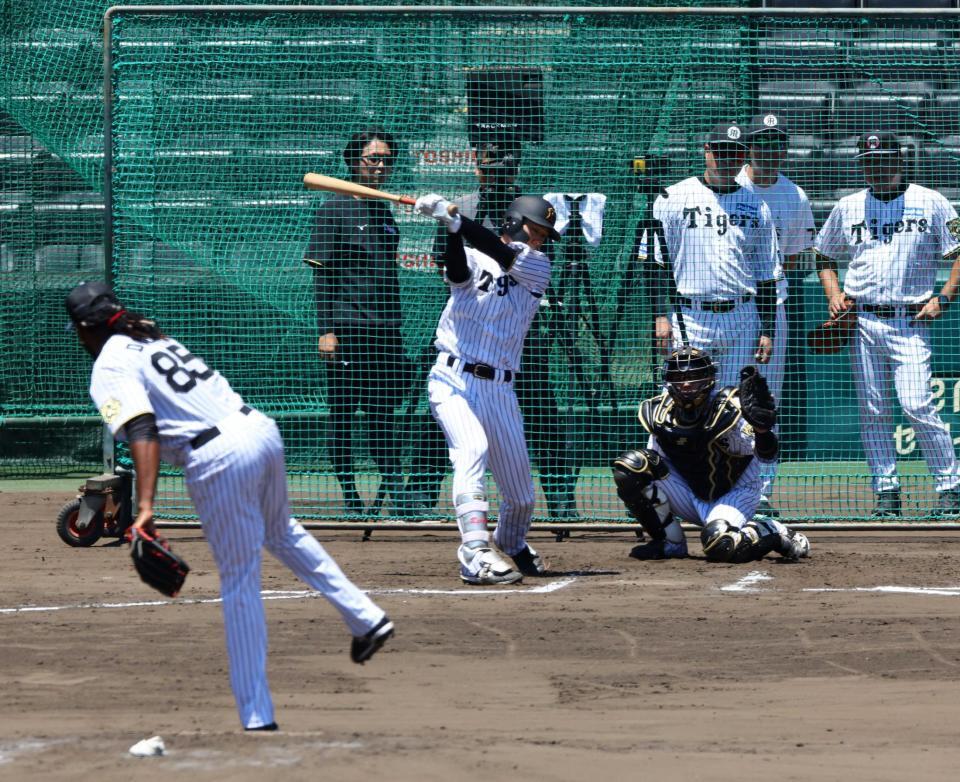 　小幡から空振り三振を奪うドリス