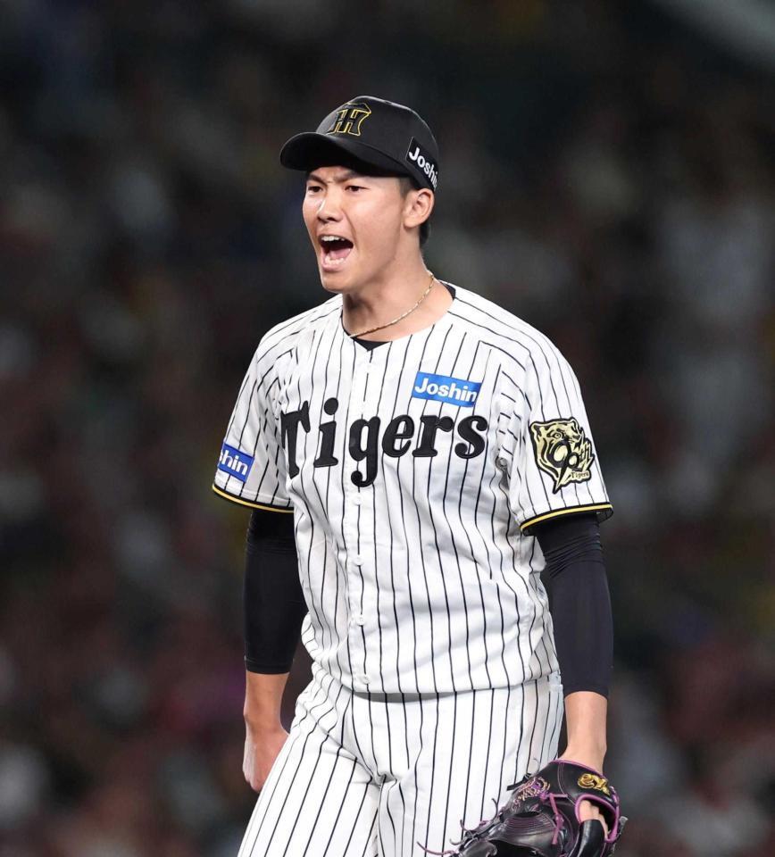 阪神タイガース　ビジターユニホーム　湯浅　Ｌ 阪神タイガース 湯浅 選手ユニフォーム