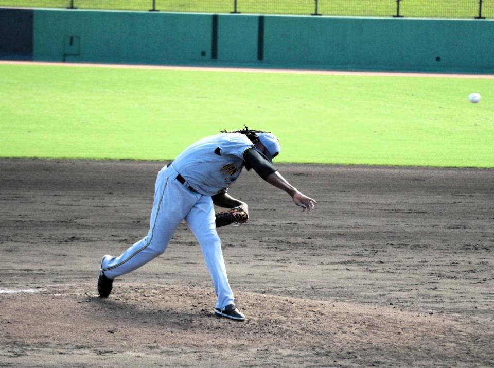 　力投するドリス