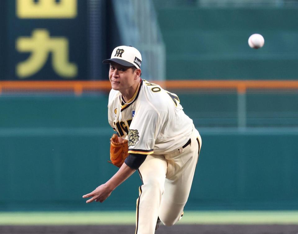 　先発し力投する大竹（撮影・北村雅宏）