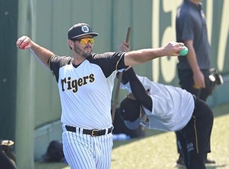 　調整するハートウィグ（撮影・飯室逸平）