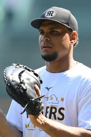 　１軍に合流したヘルナンデス（撮影・西田忠信）