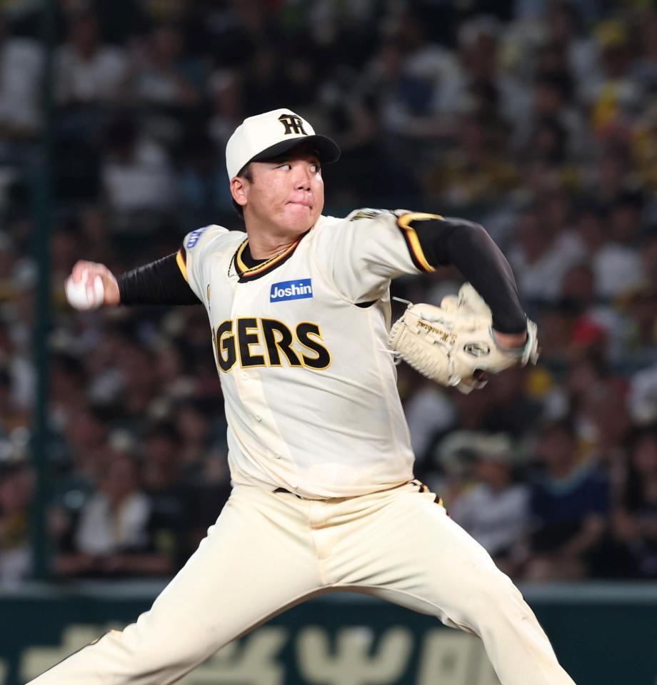 　先発し力投する村上（撮影・北村雅宏）