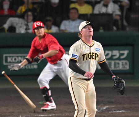 　５回、森に２点二塁打を許すネルソン＝７月３１日