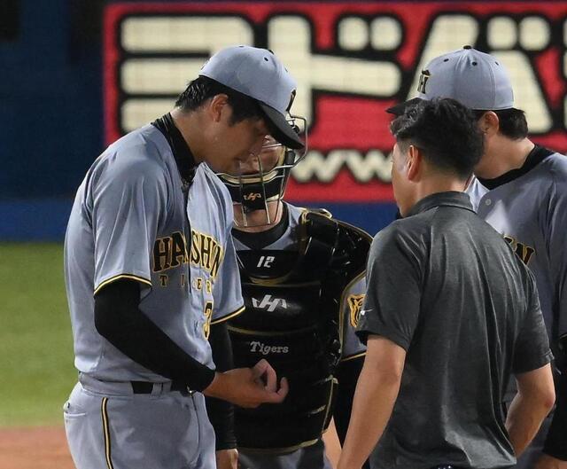 阪神・才木 アクシデントも続投 六回6球連続ボールの異変に安藤コーチ