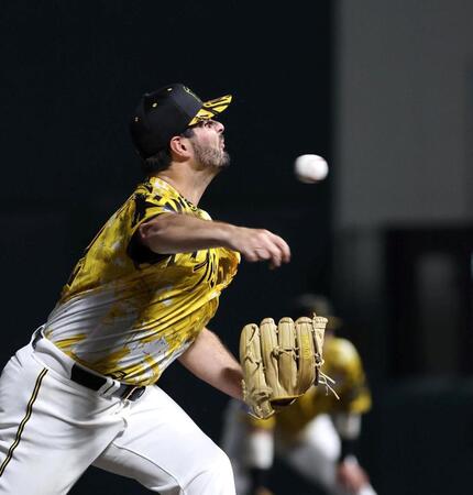 　７回から登板するハートウィグ（撮影・北村雅宏）