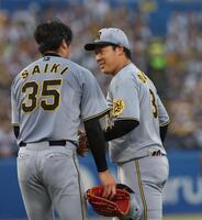 　１回、大山にわびた才木（撮影・佐々木彰尚）