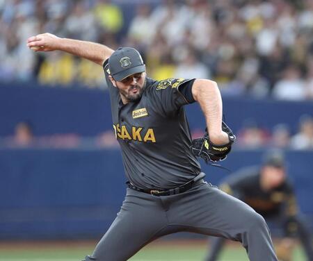 　９回途中から登板するハートウィグ（撮影・北村雅宏）