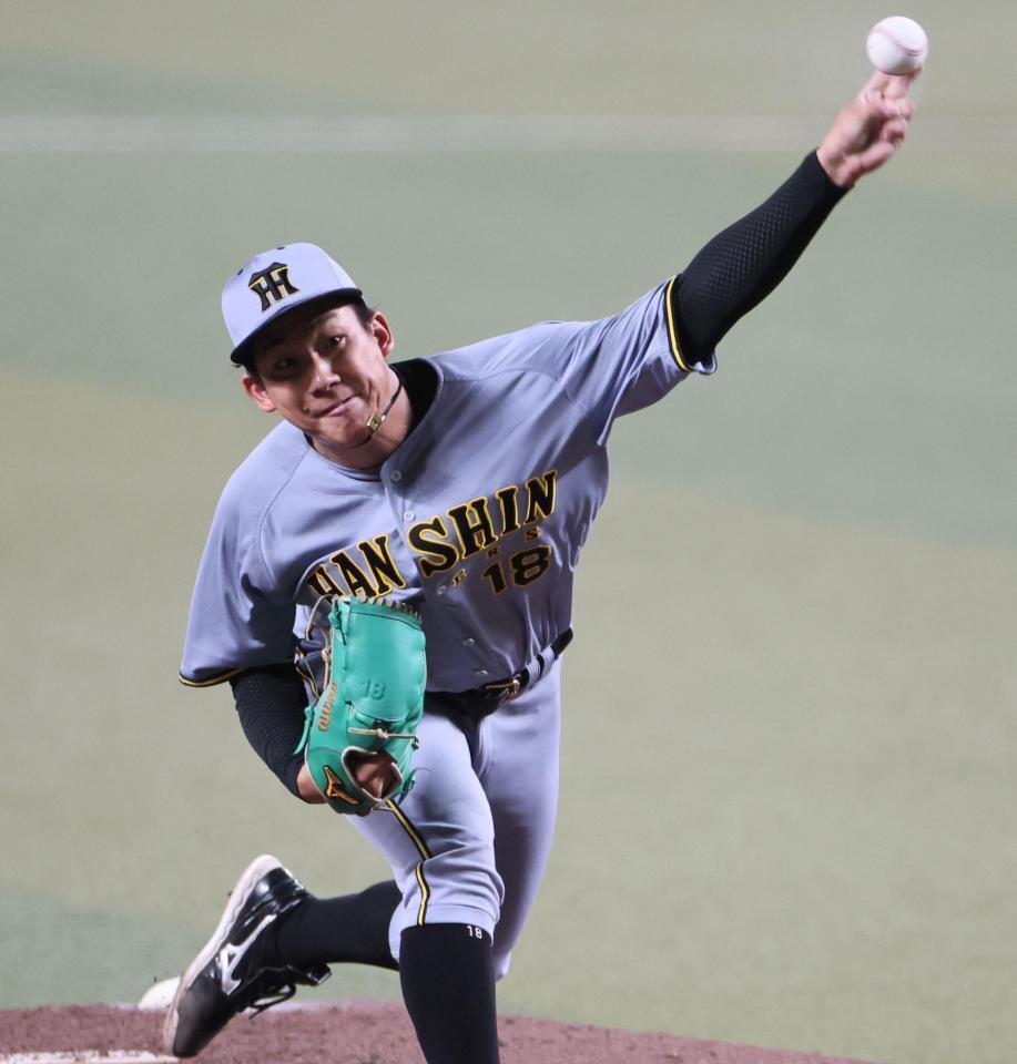 　先発し、投げ込む伊原（撮影・田中太一）