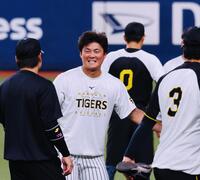 　１軍に合流した前川（撮影・山口登）