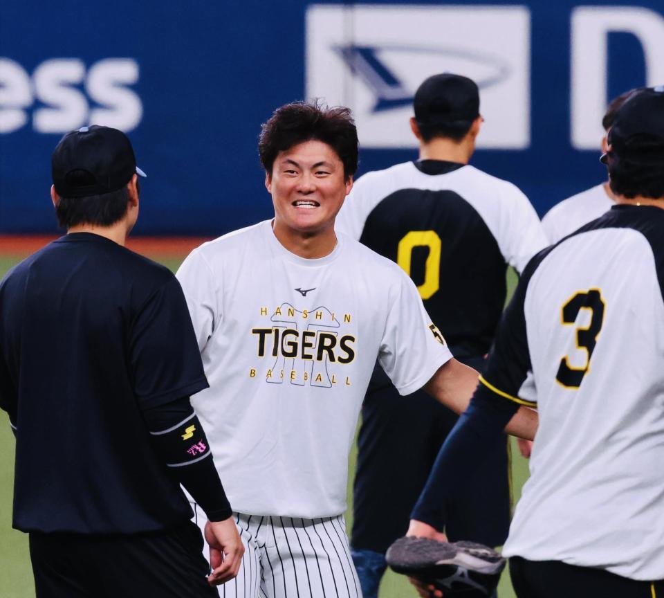 　１軍に合流した前川（撮影・山口登）