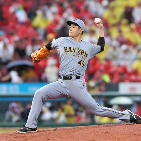 　先発し、力投する大竹（撮影・市尻達拡）