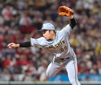 　９回、力投する石井（撮影・市尻達拡）