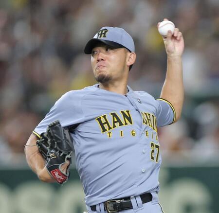 　巨人戦に先発し力投する伊藤将（撮影・西岡正）