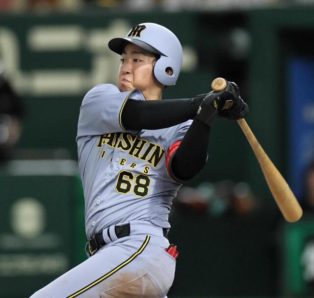 阪神・中川 プロ初3安打「ピッチャーの投げる球とか頭に入れて打席に