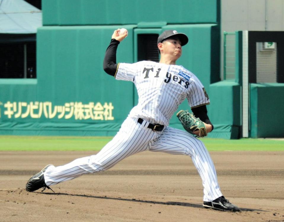 　シート打撃に登板した下村