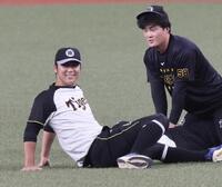 　１軍に合流した井坪（撮影・田中太一）