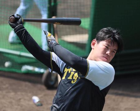 阪神育成2位・嶋村“打てる捕手”アピール 左腕から右越え1号「成長」実感 守備はビーズリーの相棒で日々勉強中