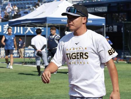 　１軍に合流した小野寺（撮影・田中太一）