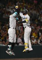 阪神タイガース　オールスター選出選手　顔柄タオル佐藤輝明森下翔太近本光司石井大智 楽天市場】阪神タイガース #1 森下翔太 缶バッジ（顔デザイン