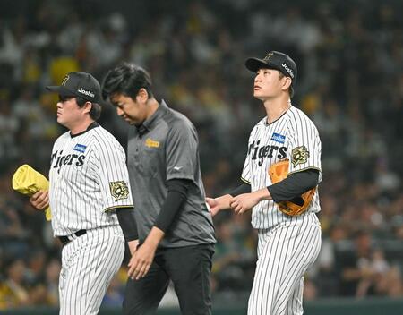 阪神・大竹　神話止まった　アクシデントで降板　４５７日ぶり甲子園黒星「軸足のふくらはぎつっただけ」
