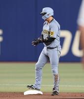 ２回、二盗に成功した大山（撮影・北村雅宏）