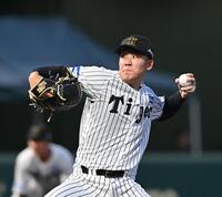 力投する先発の富田（撮影・西田忠信）