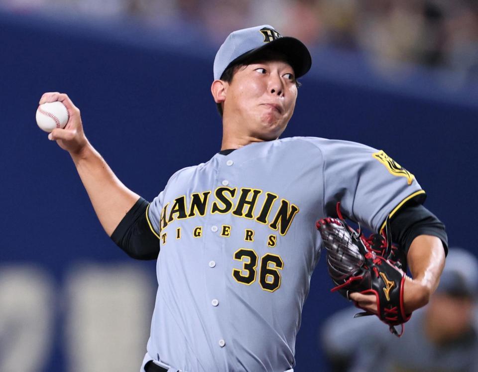 　７回を無失点に抑える畠（撮影・田中太一）