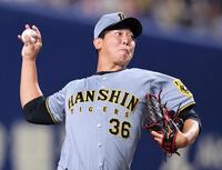 　７回を無失点に抑える畠（撮影・田中太一）