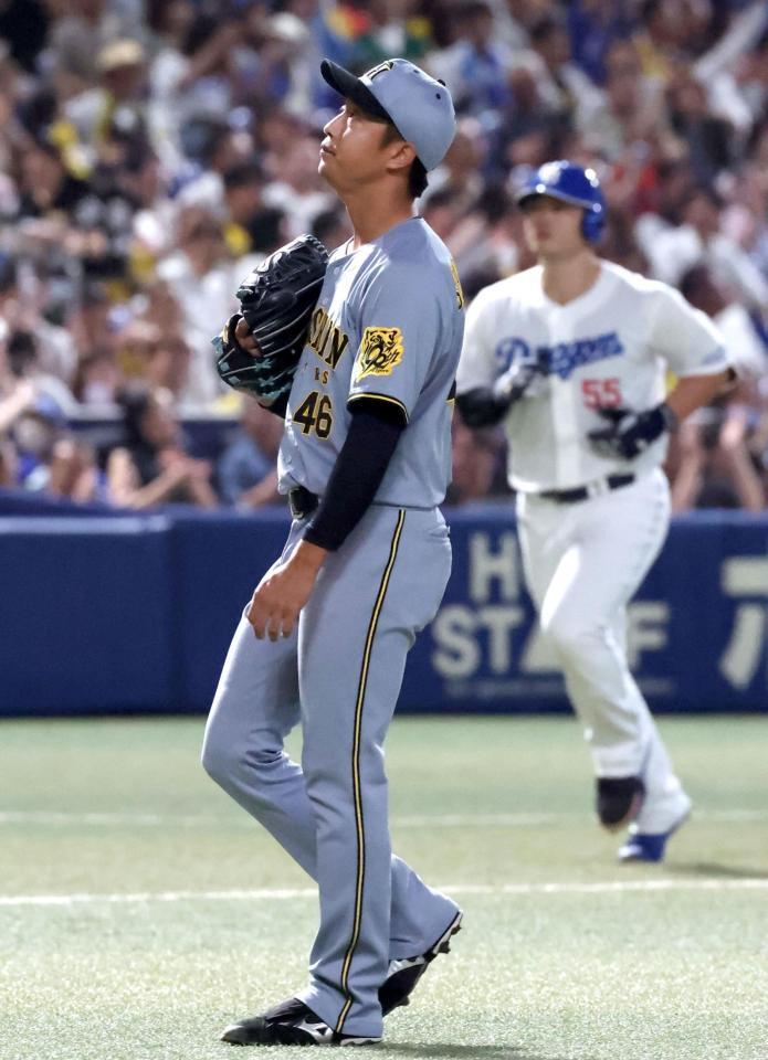 　７回、細川に３ランを浴びた島本（撮影・北村雅宏）