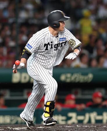 １回、適時打を放つ大竹（撮影・北村雅宏）