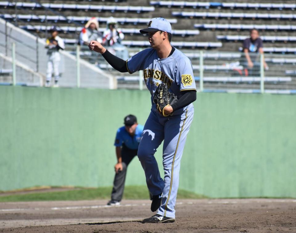 　７回を無失点に抑えた津田