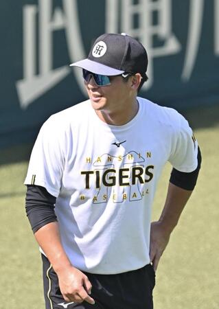 　１軍に合流した井坪（撮影・西田忠信）