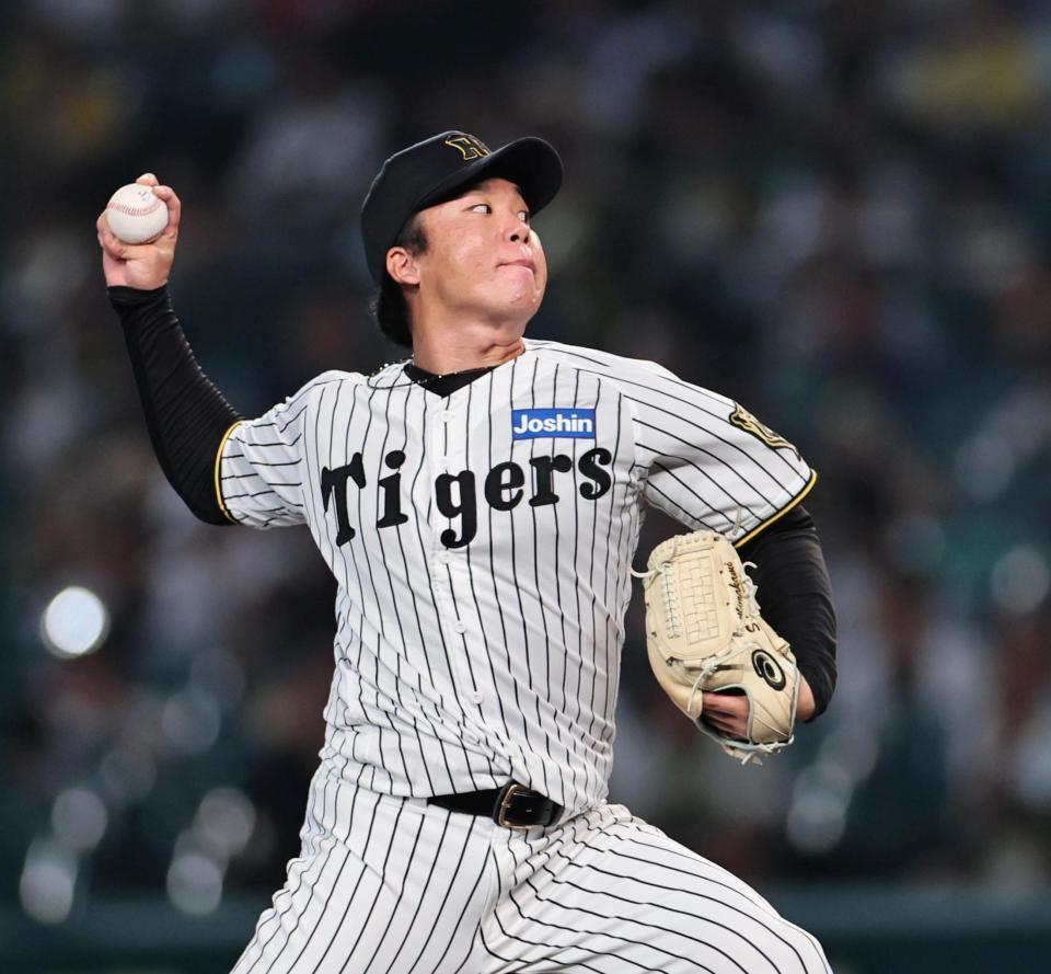 　先発し、投げ込む村上（撮影・田中太一）