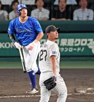 　４回、筒香に３ランを浴び逆転を許す伊藤将（撮影・立川洋一郎）