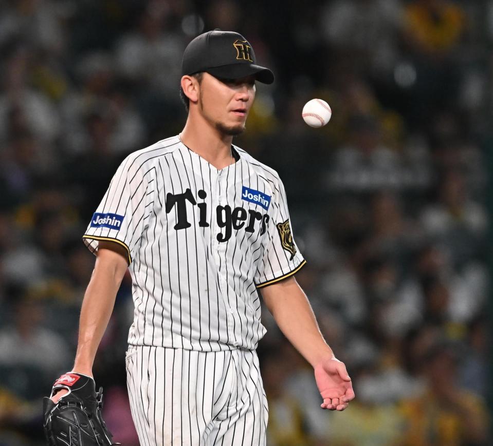 　６回、オースティンにソロを浴びた伊藤将（撮影・西田忠信）