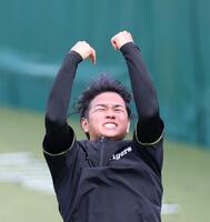 　トレーニングする高橋（撮影・北村雅宏）