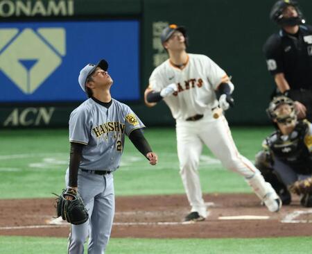 　３回、岸田に２ランを浴びる高橋（撮影・金田祐二）