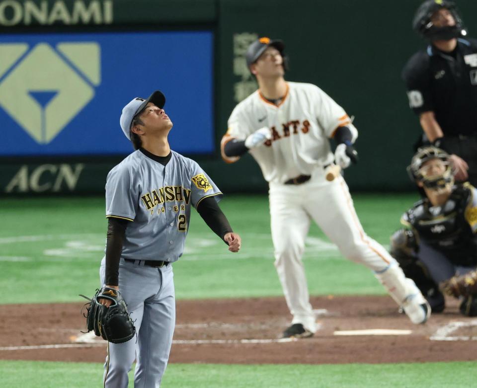 　３回、岸田に２ランを浴びる高橋（撮影・金田祐二）